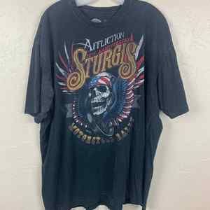 Affliction T-Shirt Sturgis Motorcycle Rally 2015 75th Men's Graphic  Skull 4XL